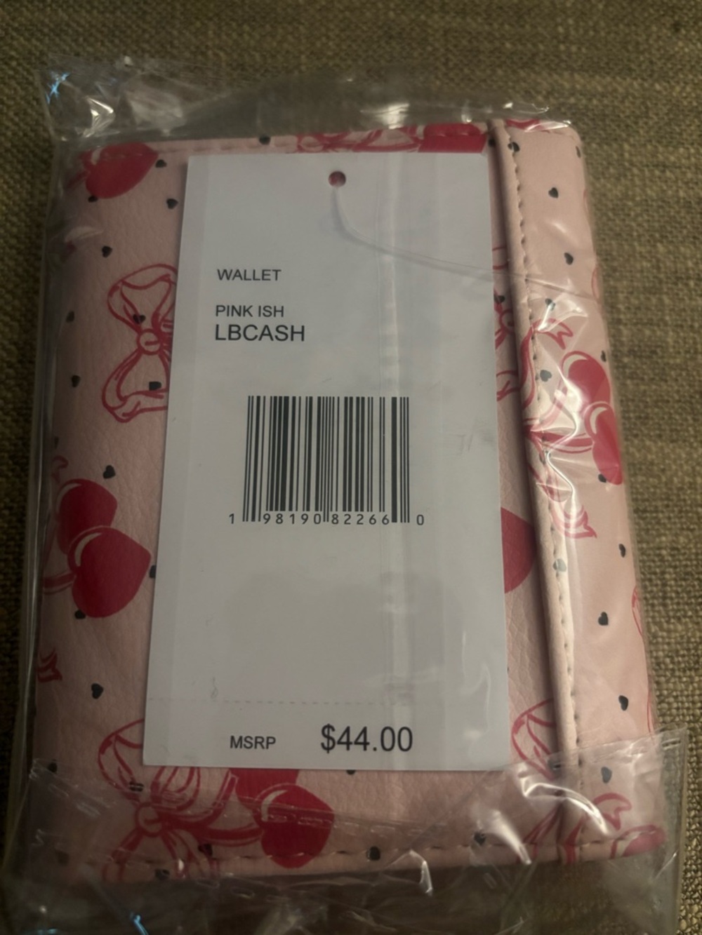 Betsey Johnson Cute Pink Cherry Heart Wallet New - Picture 4 of 4